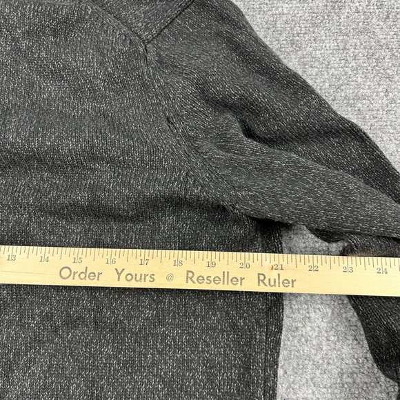 IZOD Sweater Mens Medium Black Mock Neck Button Pullover Long Sleeve Knit Casual - Picture 7 of 8